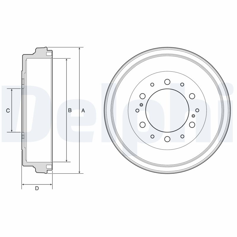 DELPHI Fékdob BF590_DEL