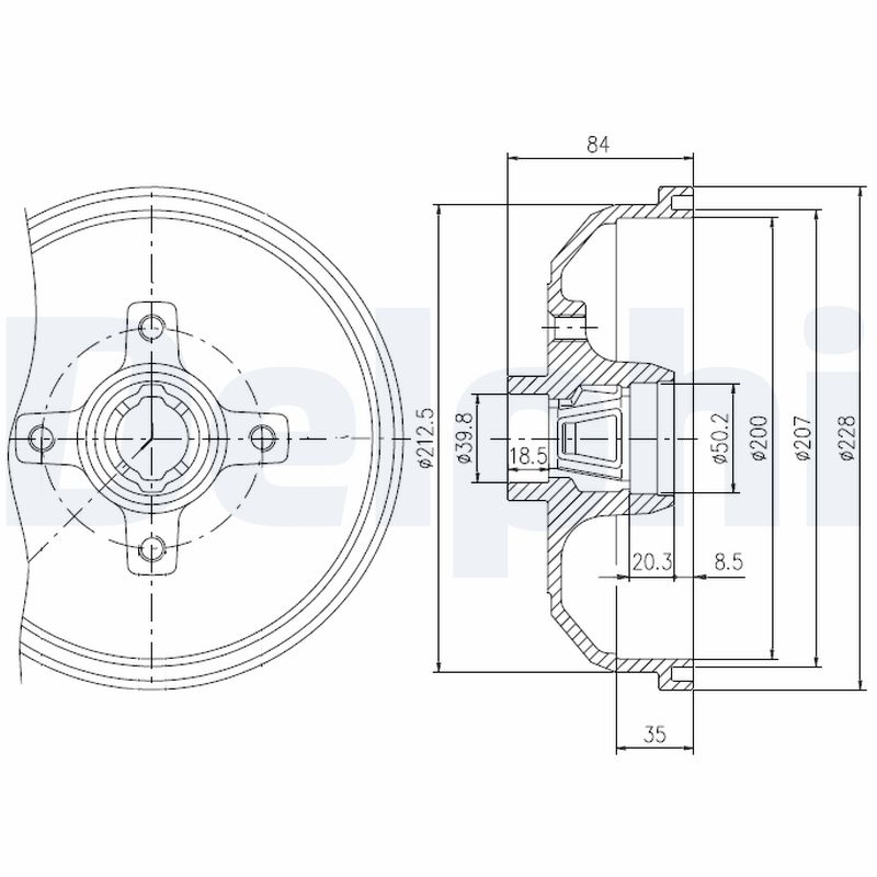 DELPHI Fékdob BFR111_DEL