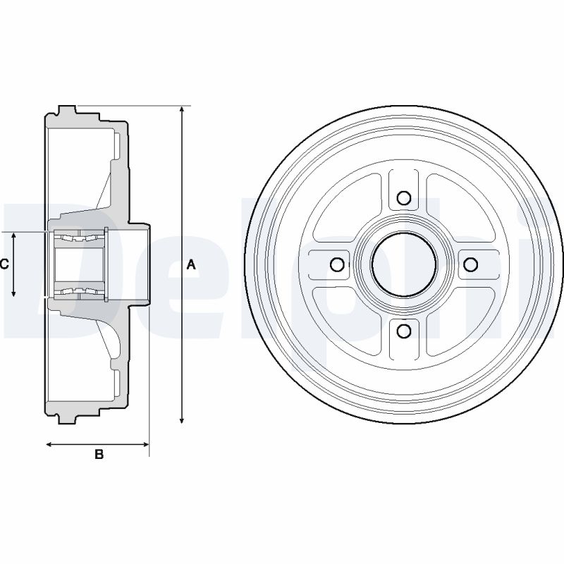 DELPHI Fékdob BFR496_DEL