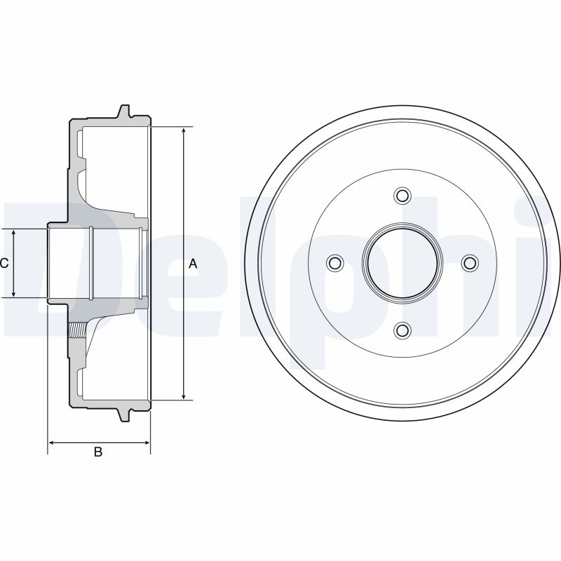 DELPHI BFR538_DEL Fékdob