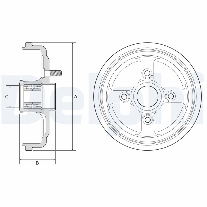 DELPHI Fékdob BFR567_DEL