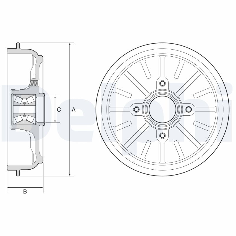 DELPHI Fékdob BFR576_DEL