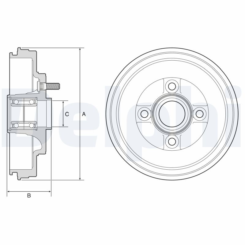 DELPHI Fékdob BFR589_DEL