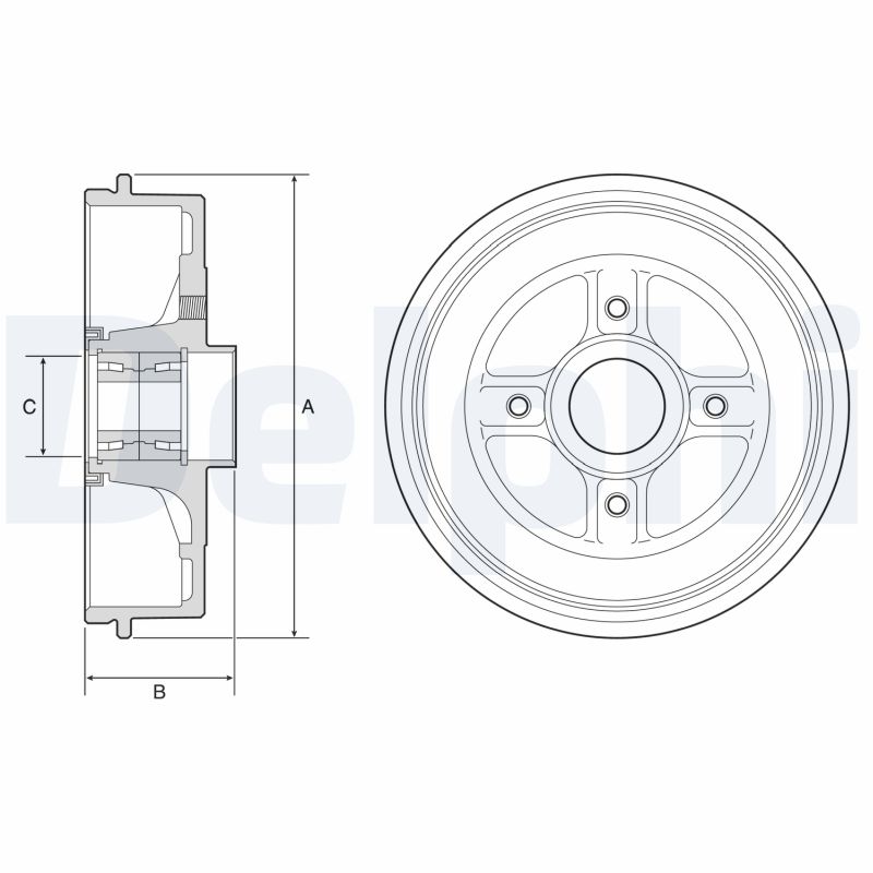 DELPHI Fékdob BFR595_DEL