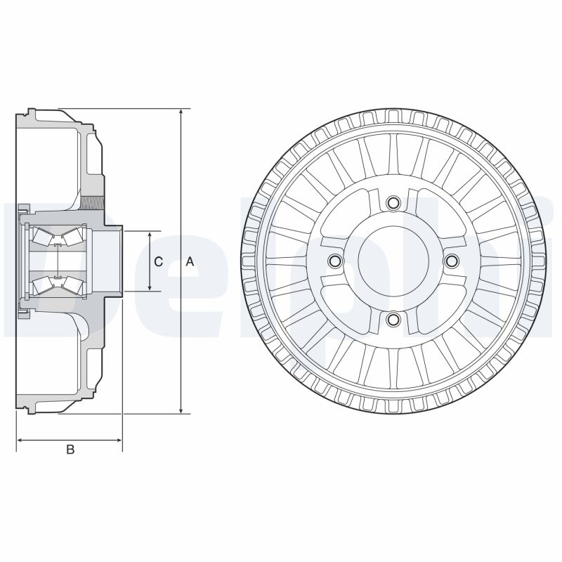 DELPHI Fékdob BFR621_DEL