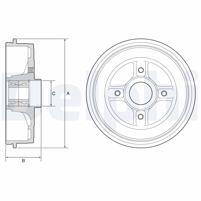 DELPHI Fékdob BFR624_DEL