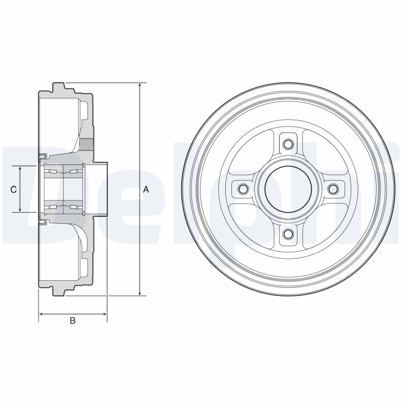 DELPHI Fékdob BFR626_DEL