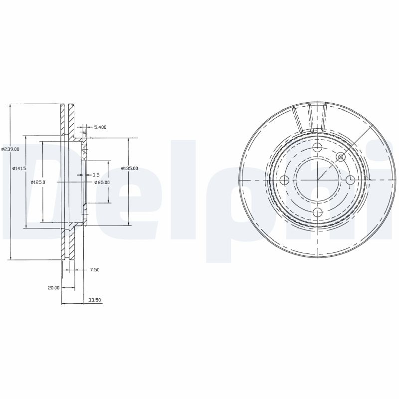 DELPHI Első féktárcsa BG2109_DEL