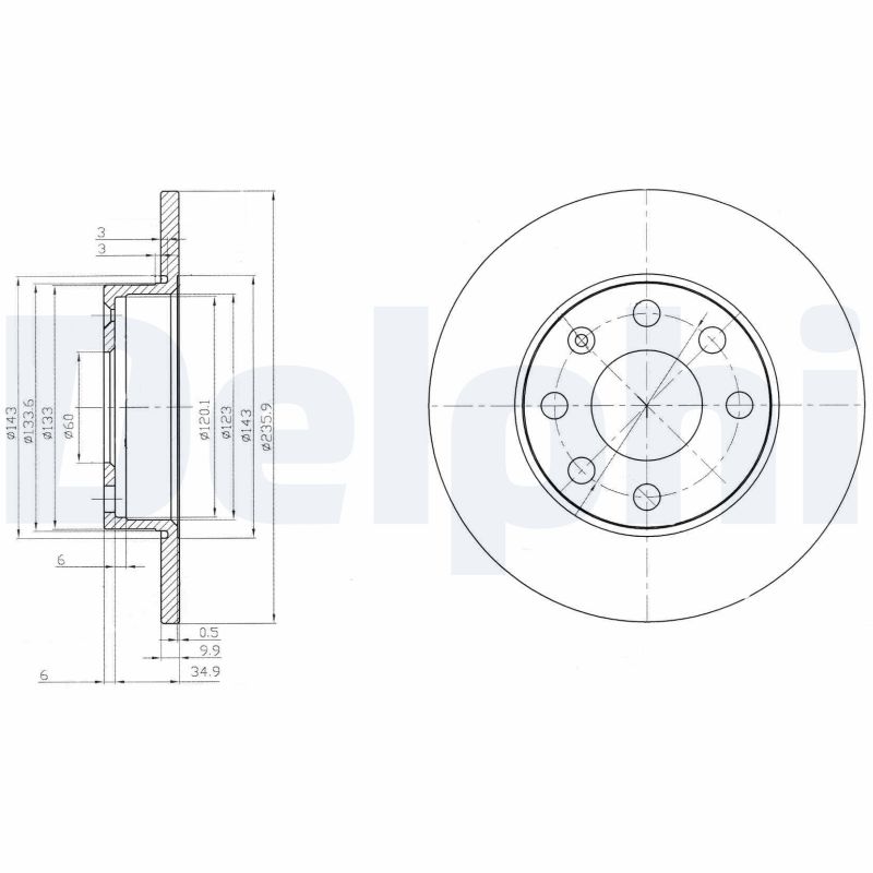 DELPHI Első féktárcsa BG2149_DEL