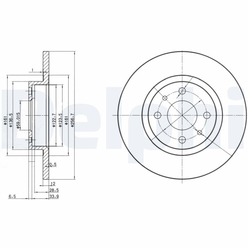 DELPHI Első féktárcsa BG2411_DEL