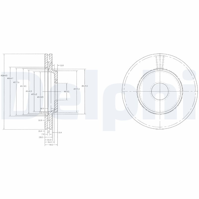 DELPHI Első féktárcsa BG2419_DEL