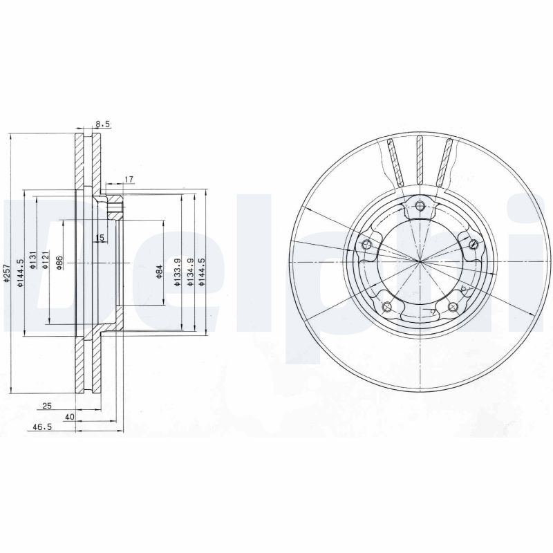 DELPHI Első féktárcsa BG2423_DEL