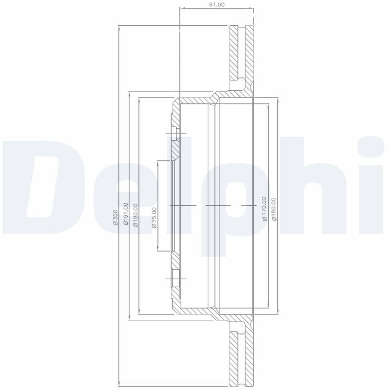 DELPHI Hátsó féktárcsa BG2436_DEL