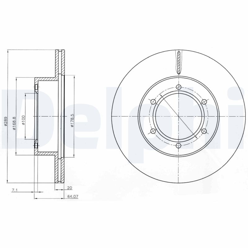 DELPHI Első féktárcsa BG2495_DEL