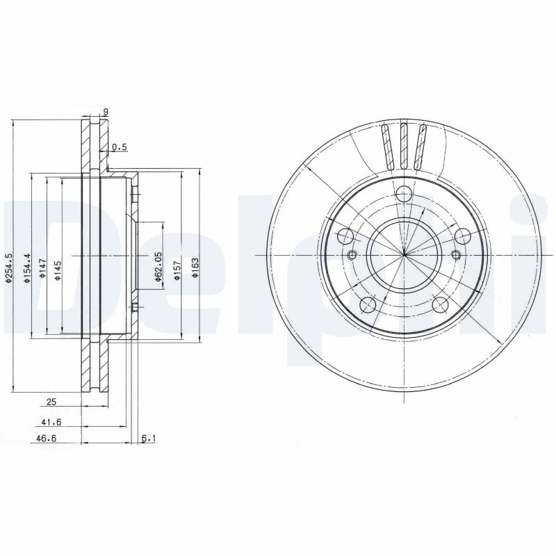 DELPHI Első féktárcsa BG3172_DEL