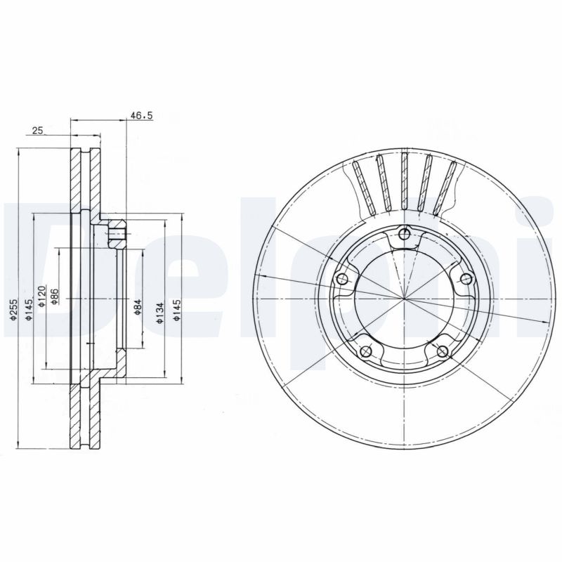 DELPHI Első féktárcsa BG3174_DEL