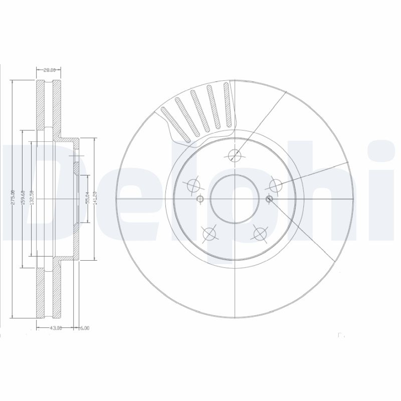 DELPHI Első féktárcsa BG3189_DEL