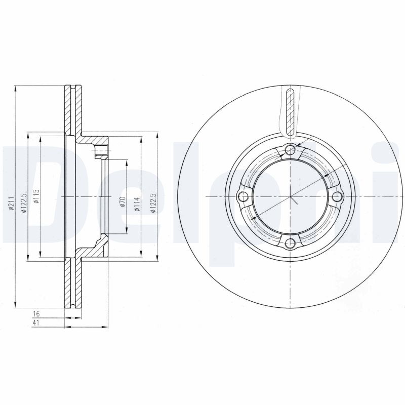 DELPHI Első féktárcsa BG3220_DEL