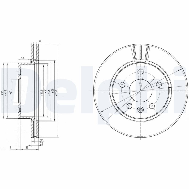 DELPHI Első féktárcsa BG3296_DEL