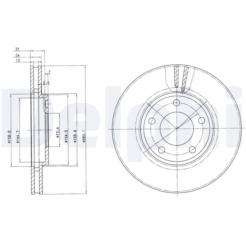 DELPHI Első féktárcsa BG3383_DEL