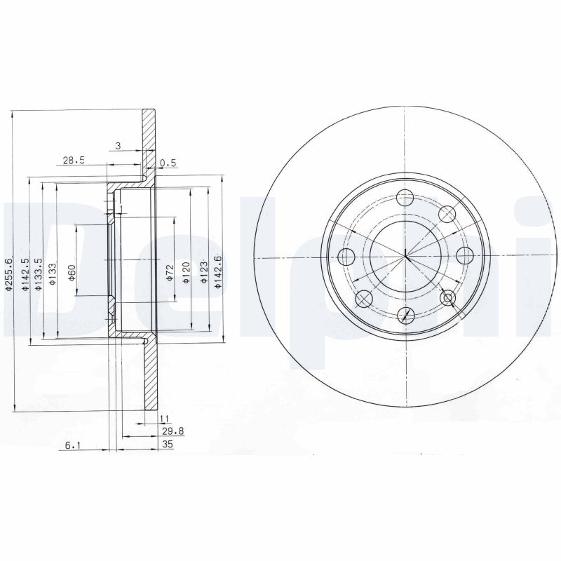 DELPHI Első féktárcsa BG3402_DEL