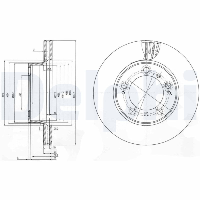 DELPHI Első féktárcsa BG3409_DEL