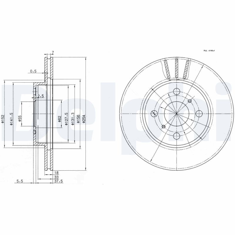 DELPHI Első féktárcsa BG3414_DEL