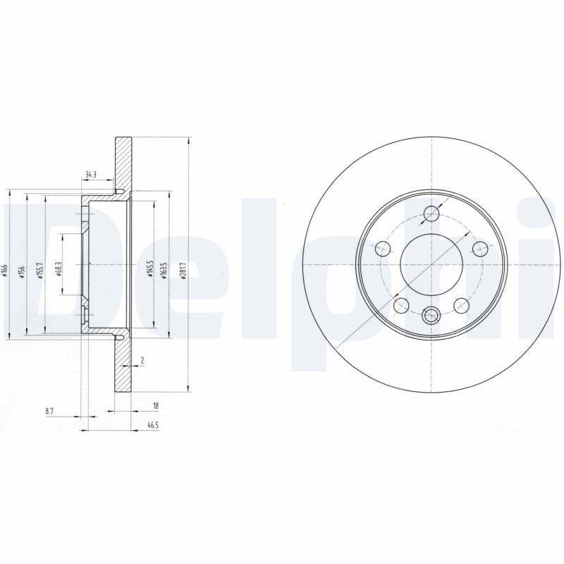 DELPHI Első féktárcsa BG3415_DEL