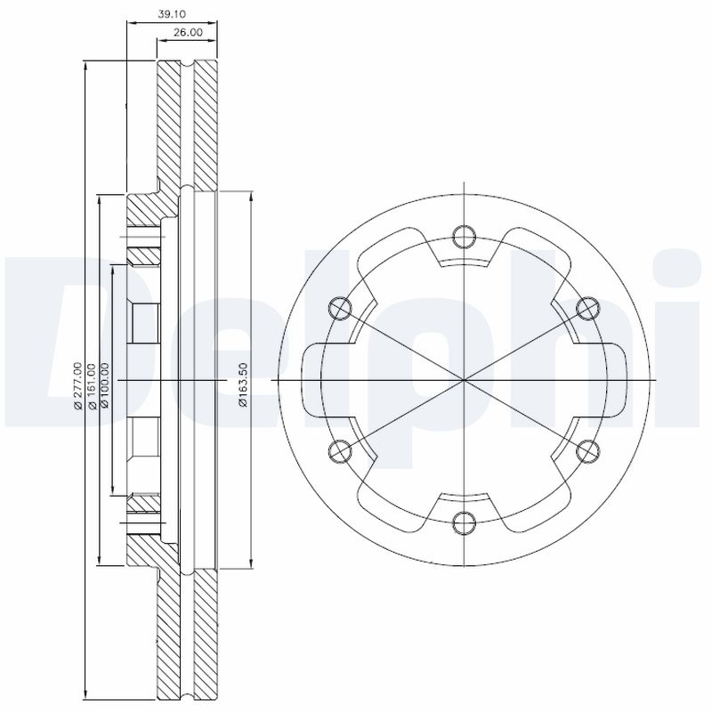 DELPHI Első féktárcsa BG3422_DEL