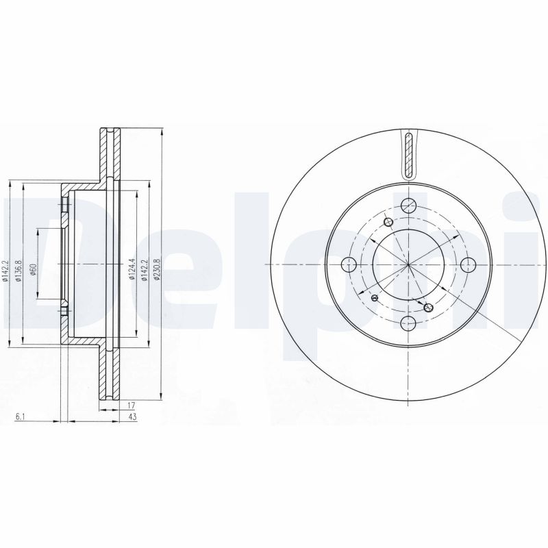 DELPHI Első féktárcsa BG3499_DEL