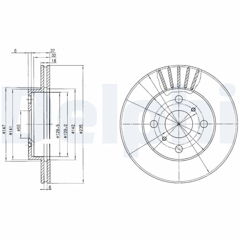 DELPHI Első féktárcsa BG3519_DEL