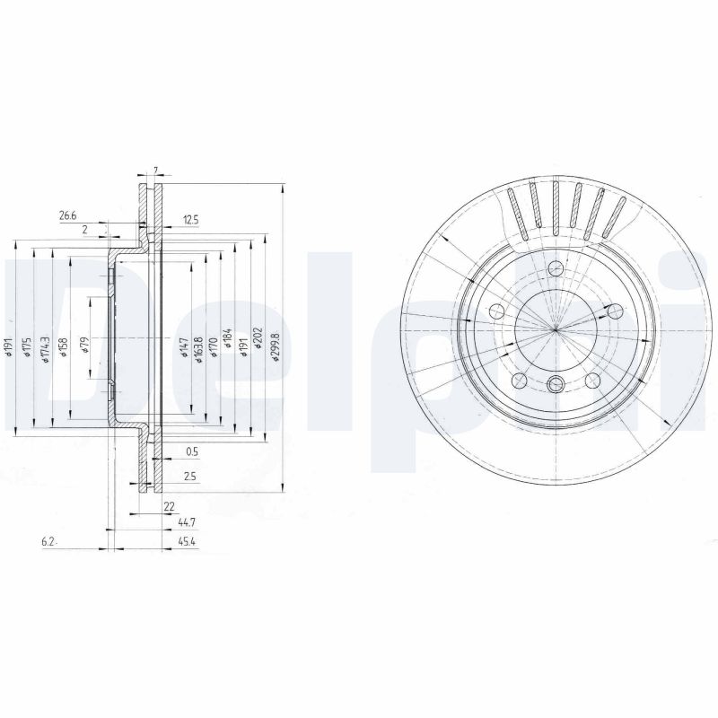 DELPHI Első féktárcsa BG3527C_DEL