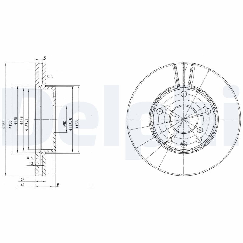 DELPHI Első féktárcsa BG3531_DEL