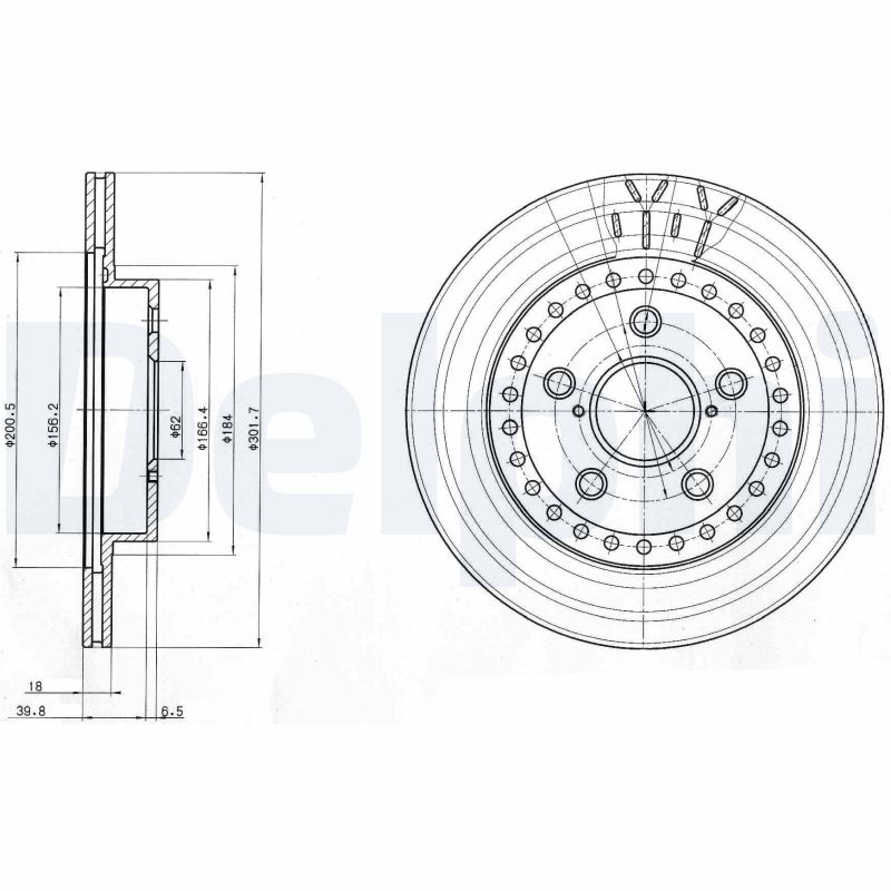 DELPHI Első féktárcsa BG3536_DEL