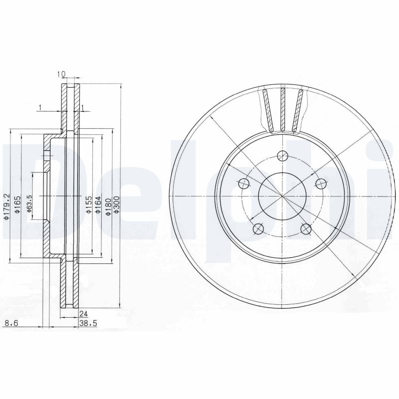 DELPHI Első féktárcsa BG3537_DEL