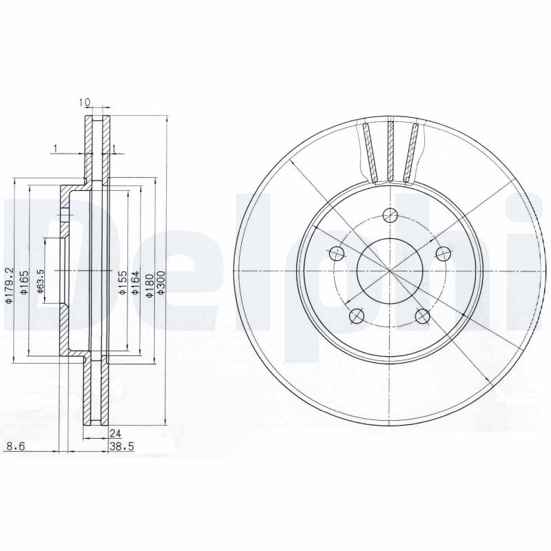 DELPHI Első féktárcsa BG3537C_DEL