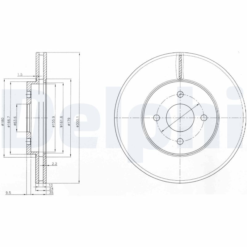 DELPHI Első féktárcsa BG3742_DEL