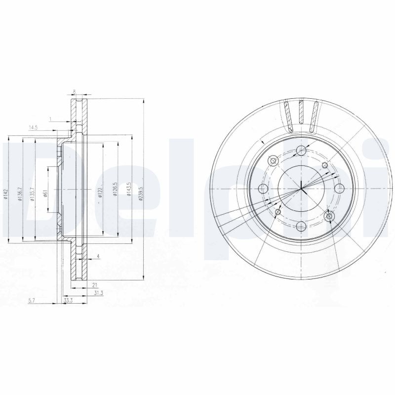 DELPHI Első féktárcsa BG3794_DEL