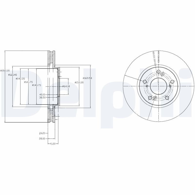 DELPHI Első féktárcsa BG3851_DEL