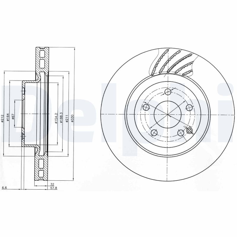 DELPHI Első féktárcsa BG3877_DEL