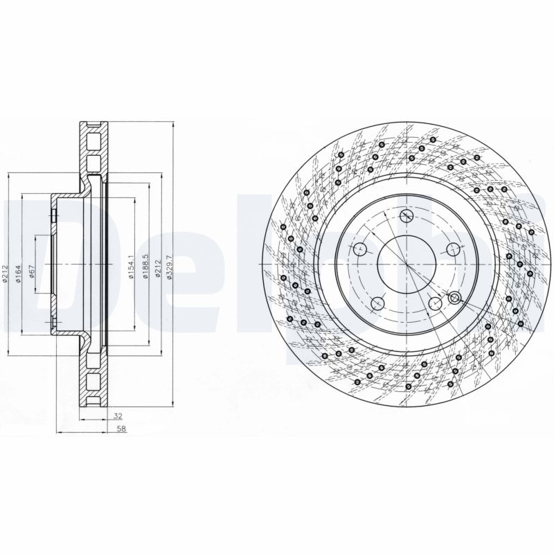 DELPHI Első féktárcsa BG3883_DEL