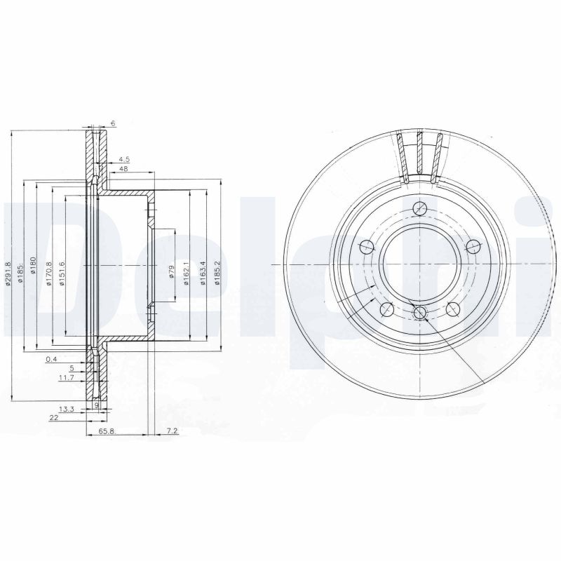 DELPHI Első féktárcsa BG3900C_DEL