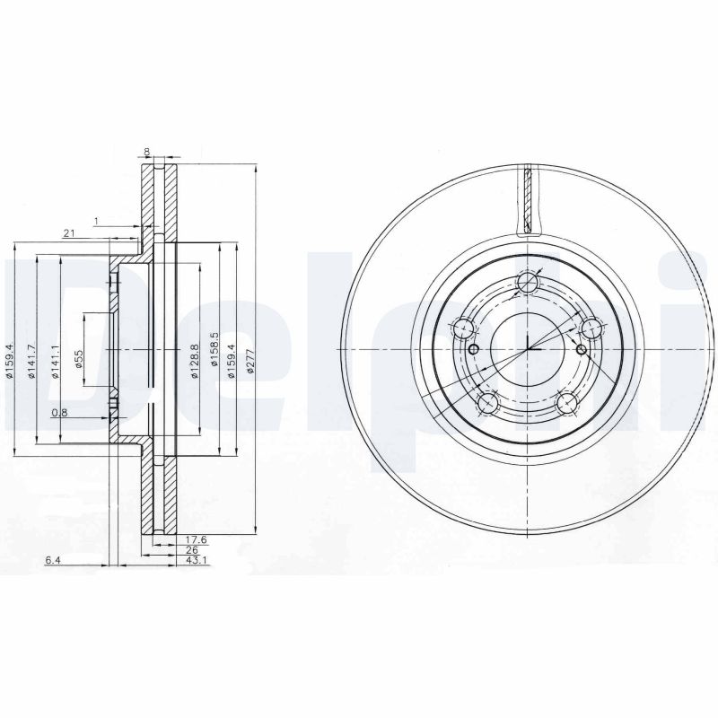 DELPHI Első féktárcsa BG3913_DEL