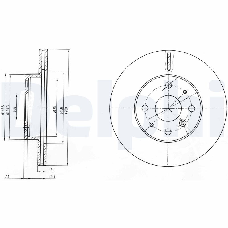 DELPHI Első féktárcsa BG3920_DEL