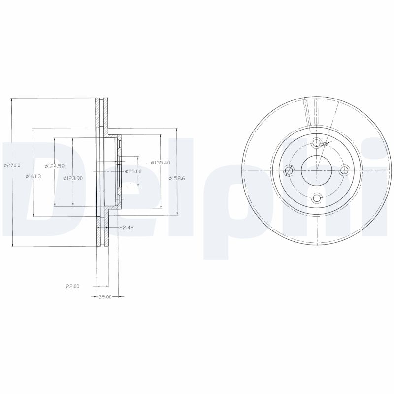 DELPHI Első féktárcsa BG3966_DEL