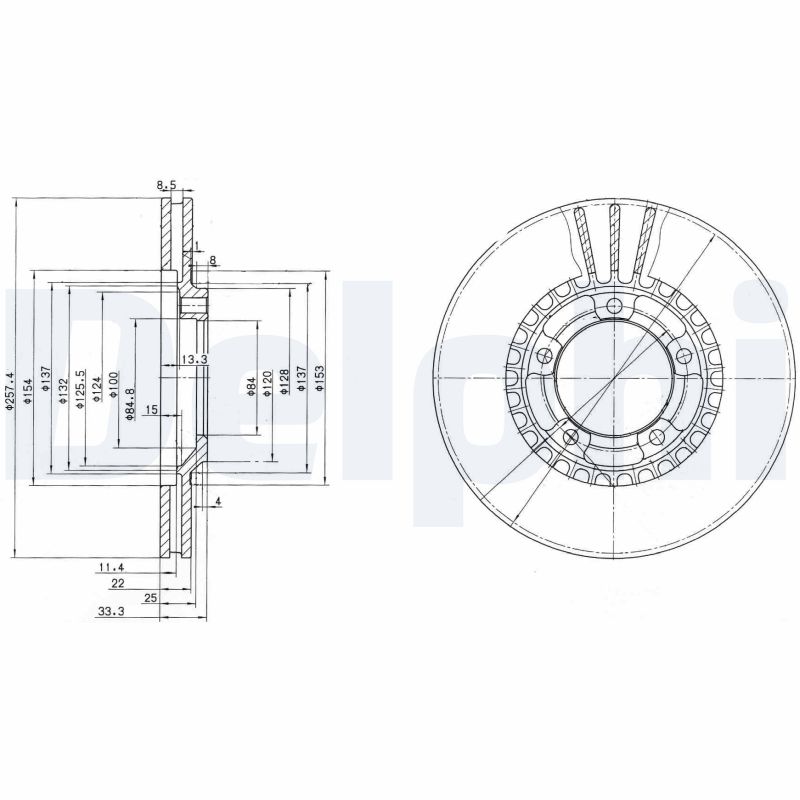 DELPHI Első féktárcsa BG4036_DEL