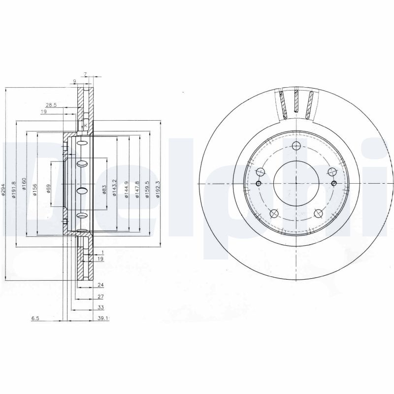 DELPHI Első féktárcsa BG4038_DEL