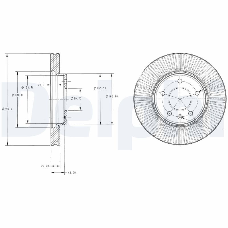 DELPHI Első féktárcsa BG4092_DEL