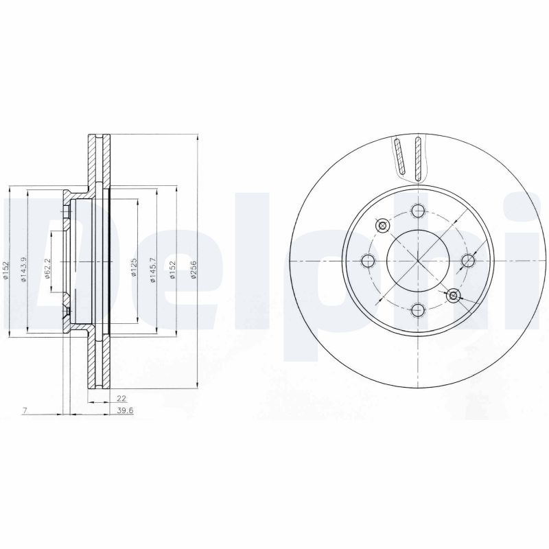 DELPHI Első féktárcsa BG4096C_DEL