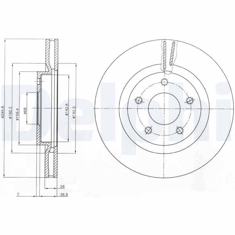 DELPHI Első féktárcsa BG4109_DEL